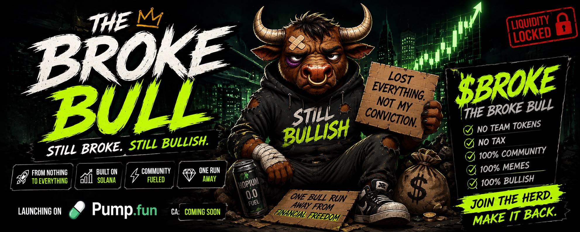 The Broke Bull, bruised but still bullish
